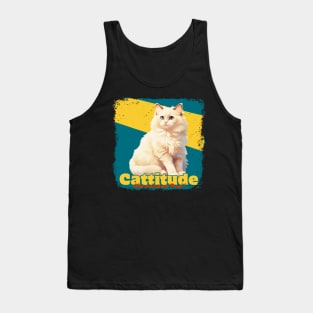 My fur? Glorious. My attitude? Purrfect. Cattitude Tank Top